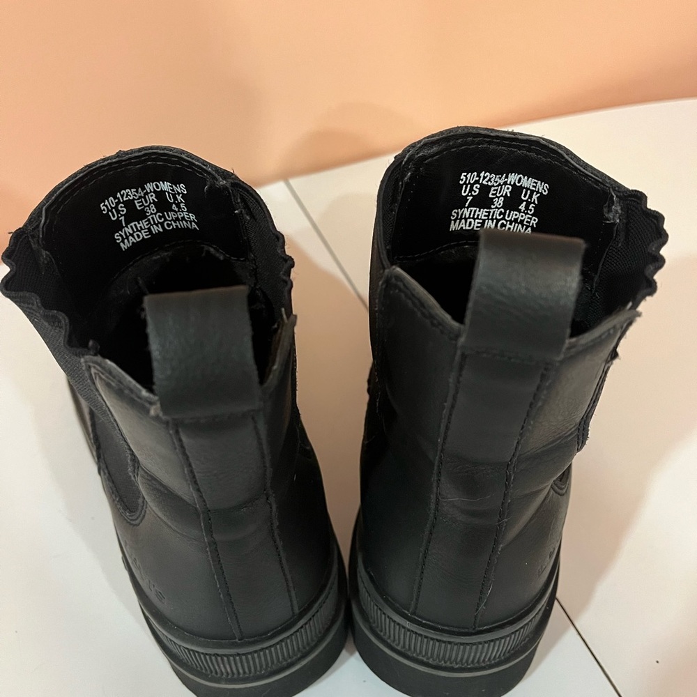 Levi’s Black Vegan Leather Platform Chelsea Boots